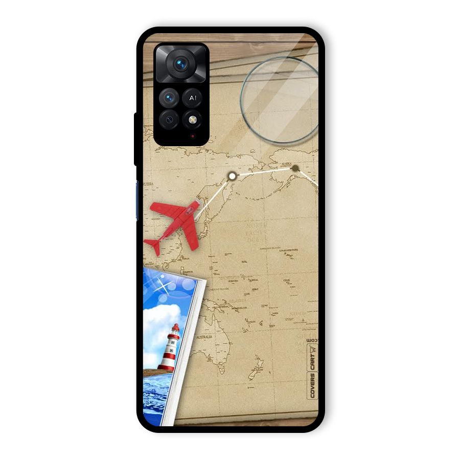 Summer Travel Glass Back Case for Redmi Note 11 Pro