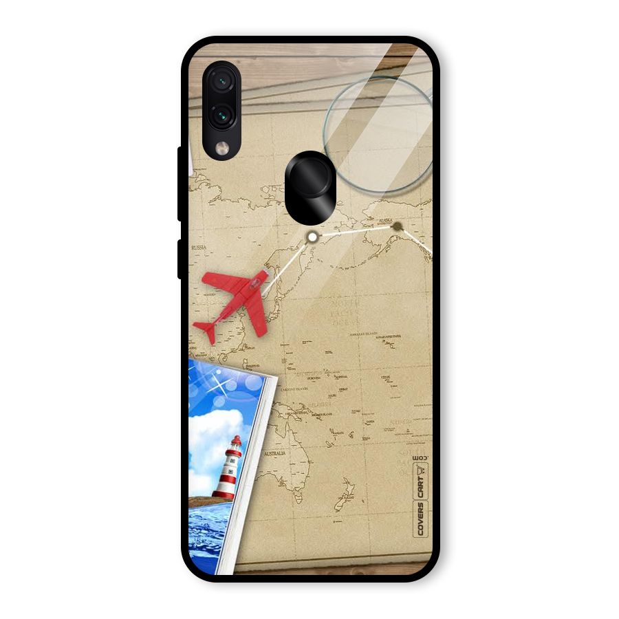 Summer Travel Glass Back Case for Redmi Note 7 Pro
