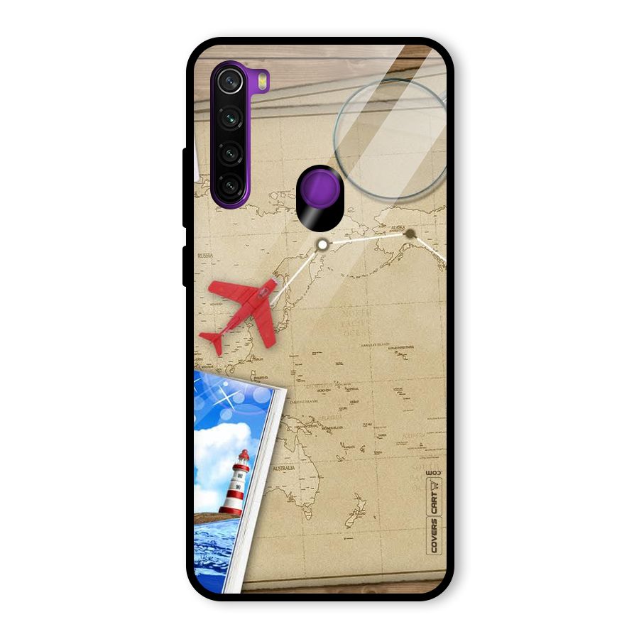 Summer Travel Glass Back Case for Redmi Note 8