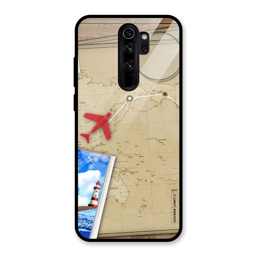 Summer Travel Glass Back Case for Redmi Note 8 Pro