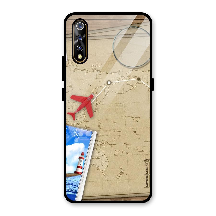 Summer Travel Glass Back Case for Vivo S1