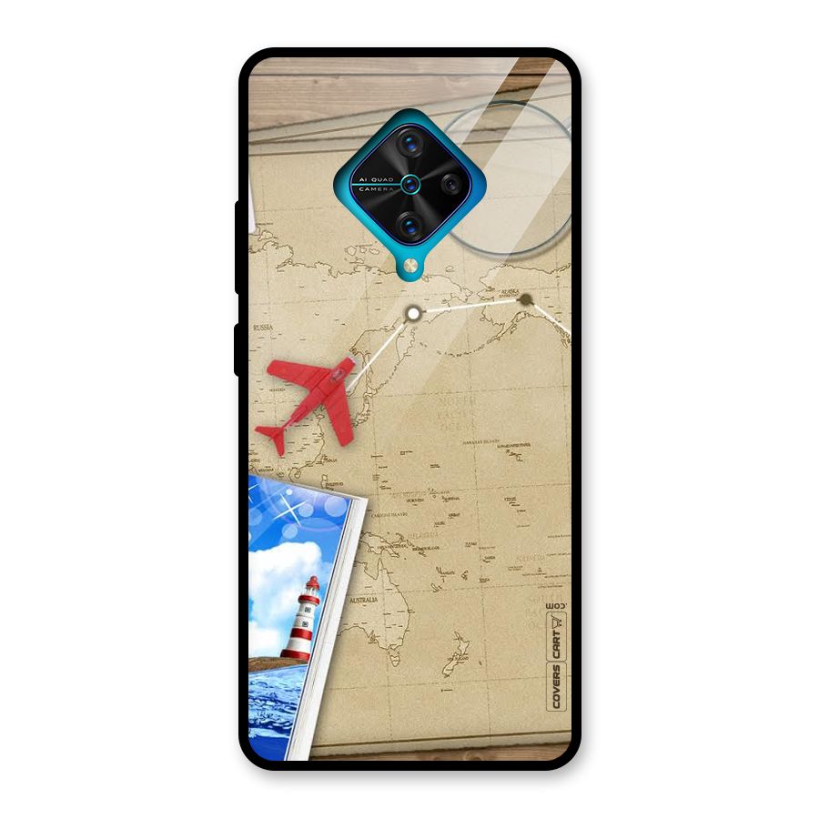 Summer Travel Glass Back Case for Vivo S1 Pro
