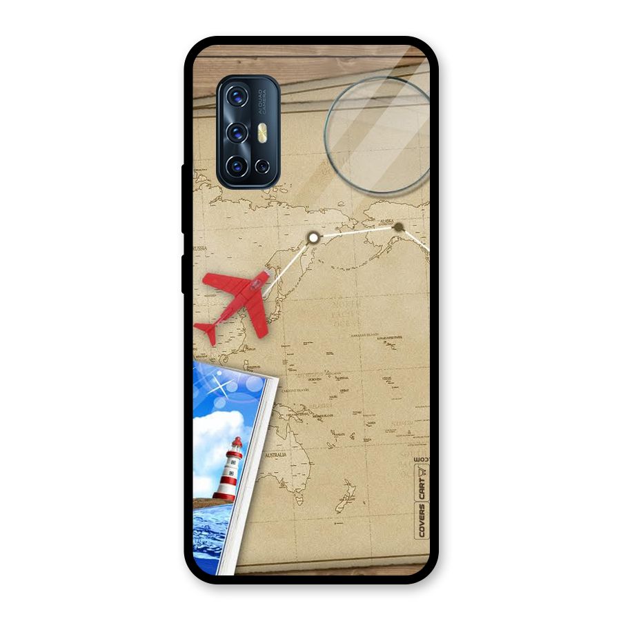 Summer Travel Glass Back Case for Vivo V17