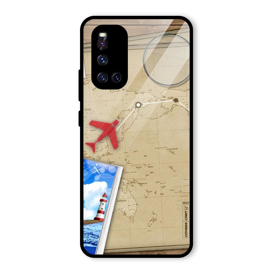 Summer Travel Glass Back Case for Vivo V19