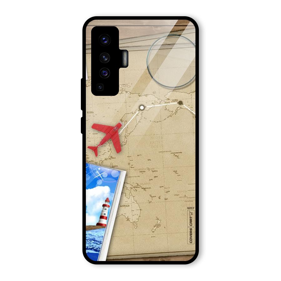 Summer Travel Glass Back Case for Vivo X50