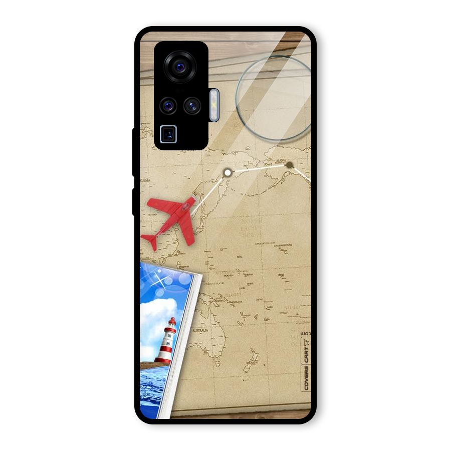 Summer Travel Glass Back Case for Vivo X50 Pro