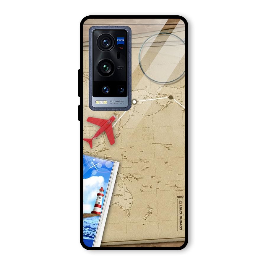 Summer Travel Glass Back Case for Vivo X60 Pro Plus
