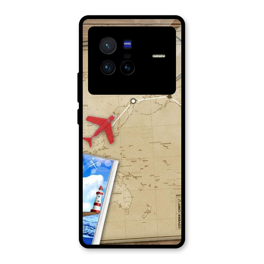 Summer Travel Glass Back Case for Vivo X80