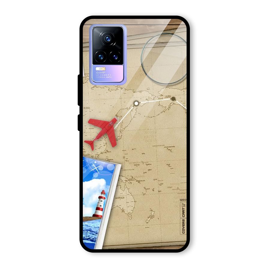 Summer Travel Glass Back Case for Vivo Y73
