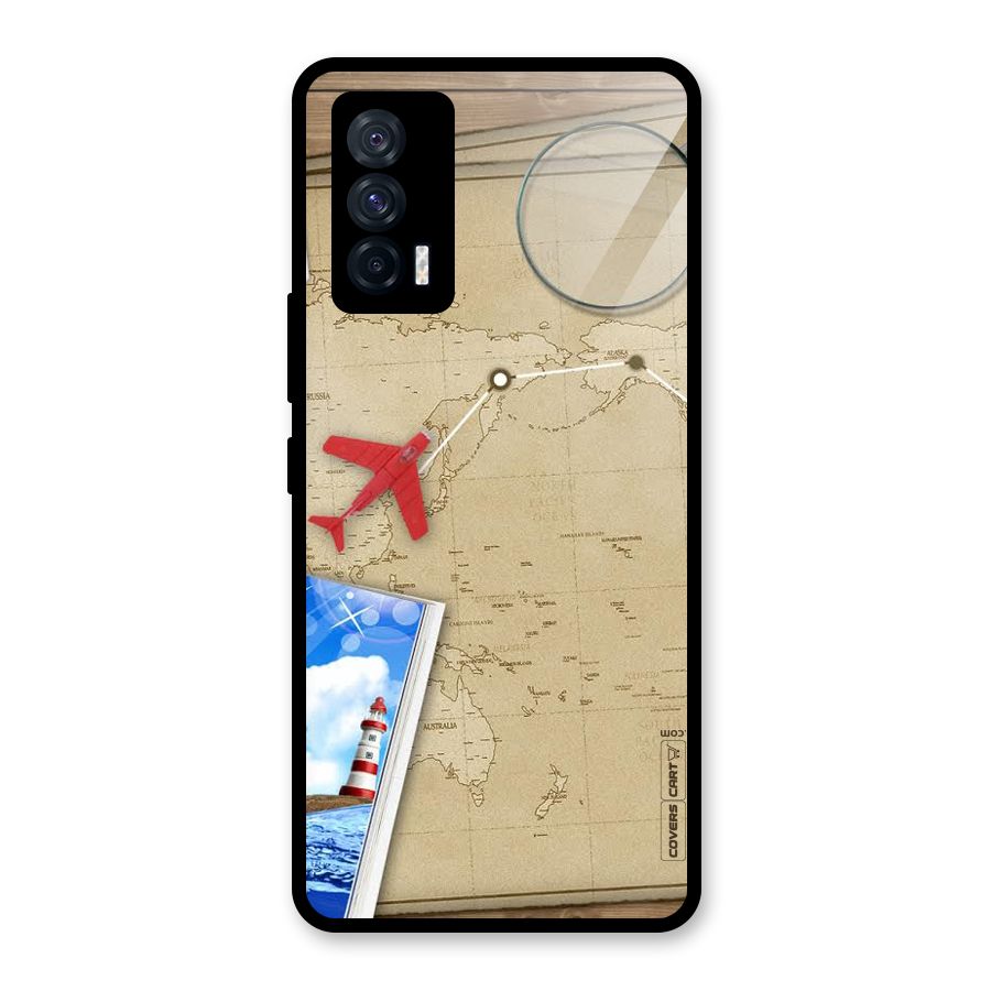 Summer Travel Glass Back Case for Vivo iQOO 7 5G