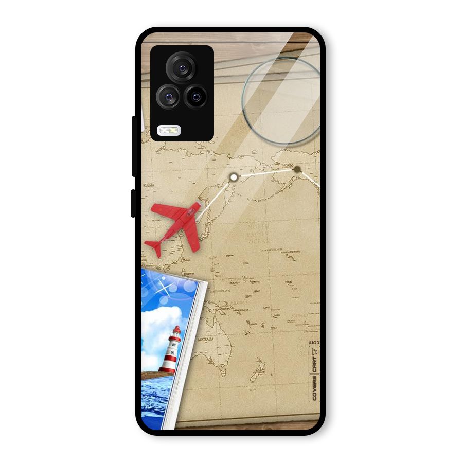 Summer Travel Glass Back Case for Vivo iQOO 7 Legend 5G