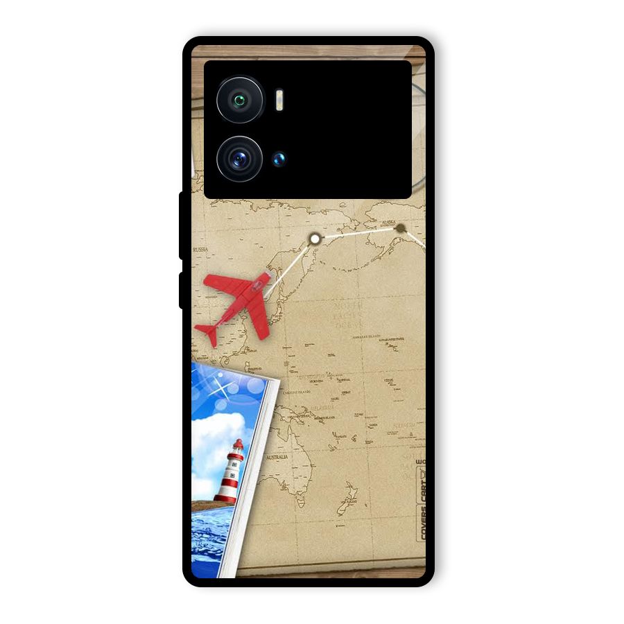 Summer Travel Glass Back Case for Vivo iQOO 9 Pro
