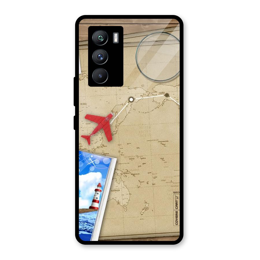 Summer Travel Glass Back Case for Vivo iQOO 9 SE