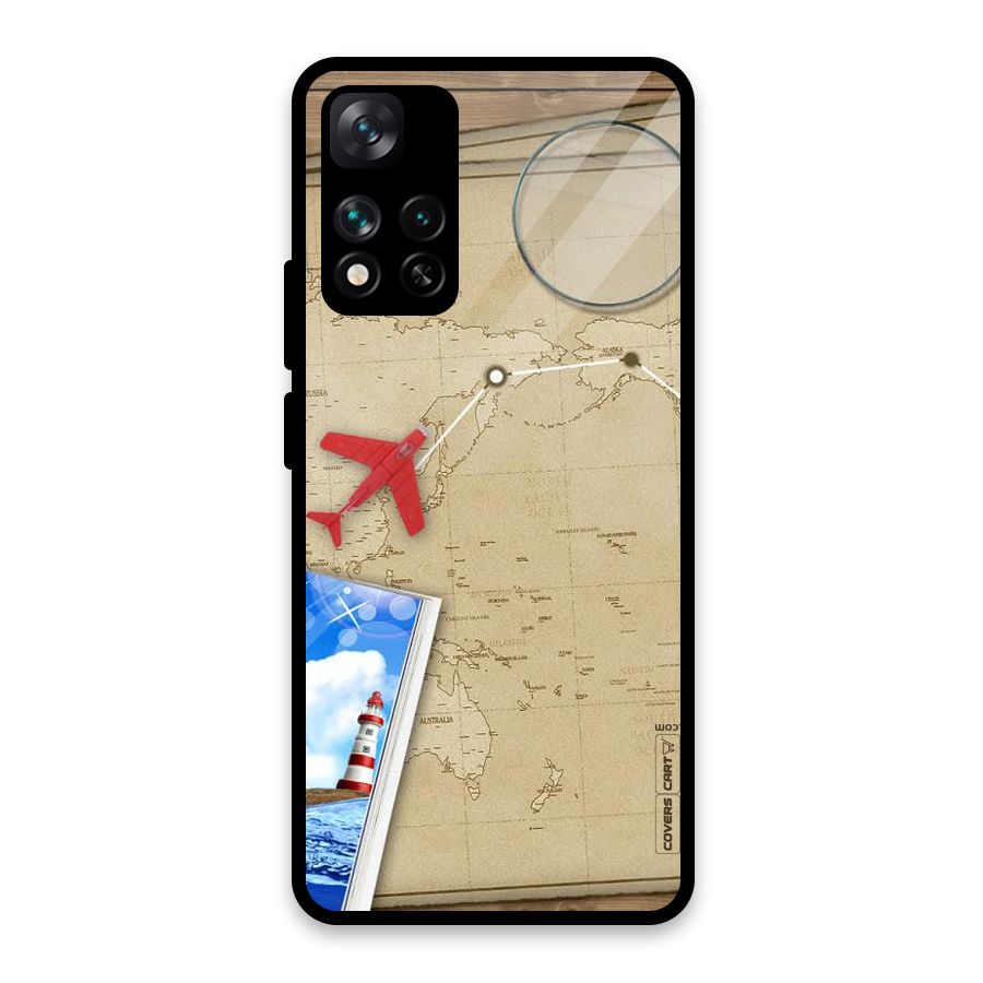 Summer Travel Glass Back Case for Xiaomi 11i HyperCharge 5G