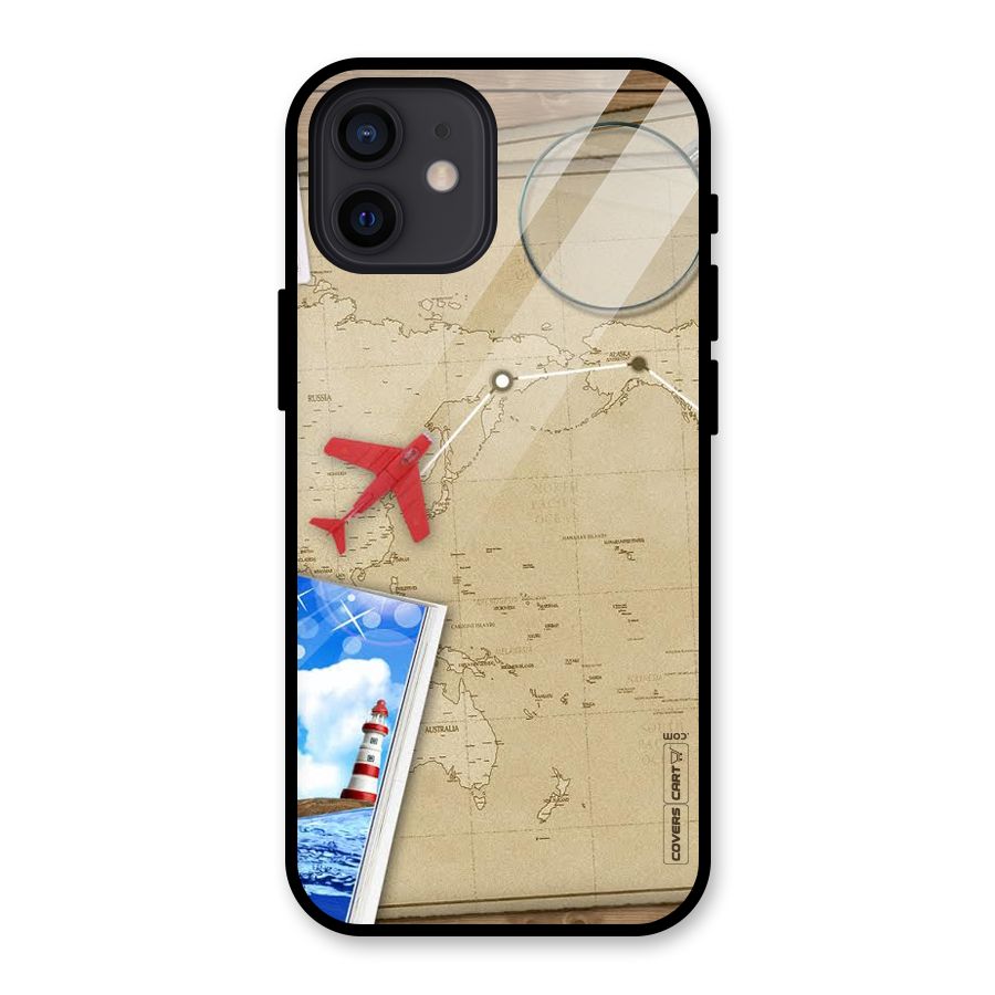 Summer Travel Glass Back Case for iPhone 12
