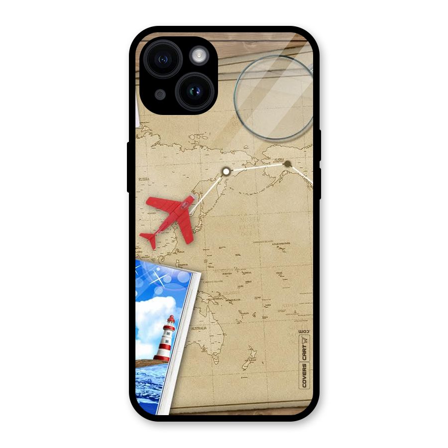Summer Travel Glass Back Case for iPhone 14