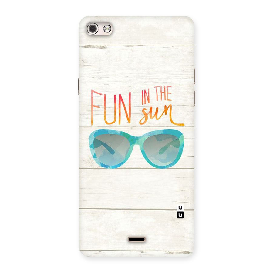 Sun Fun Back Case for Micromax Canvas Silver 5
