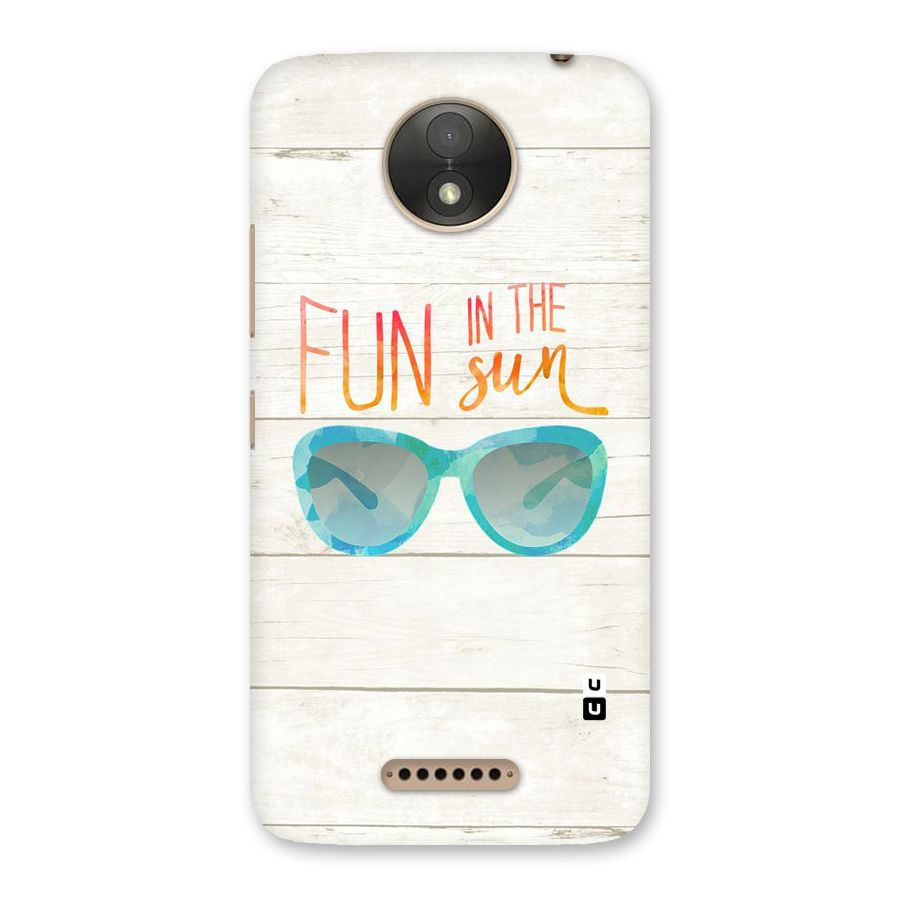 Sun Fun Back Case for Moto C Plus