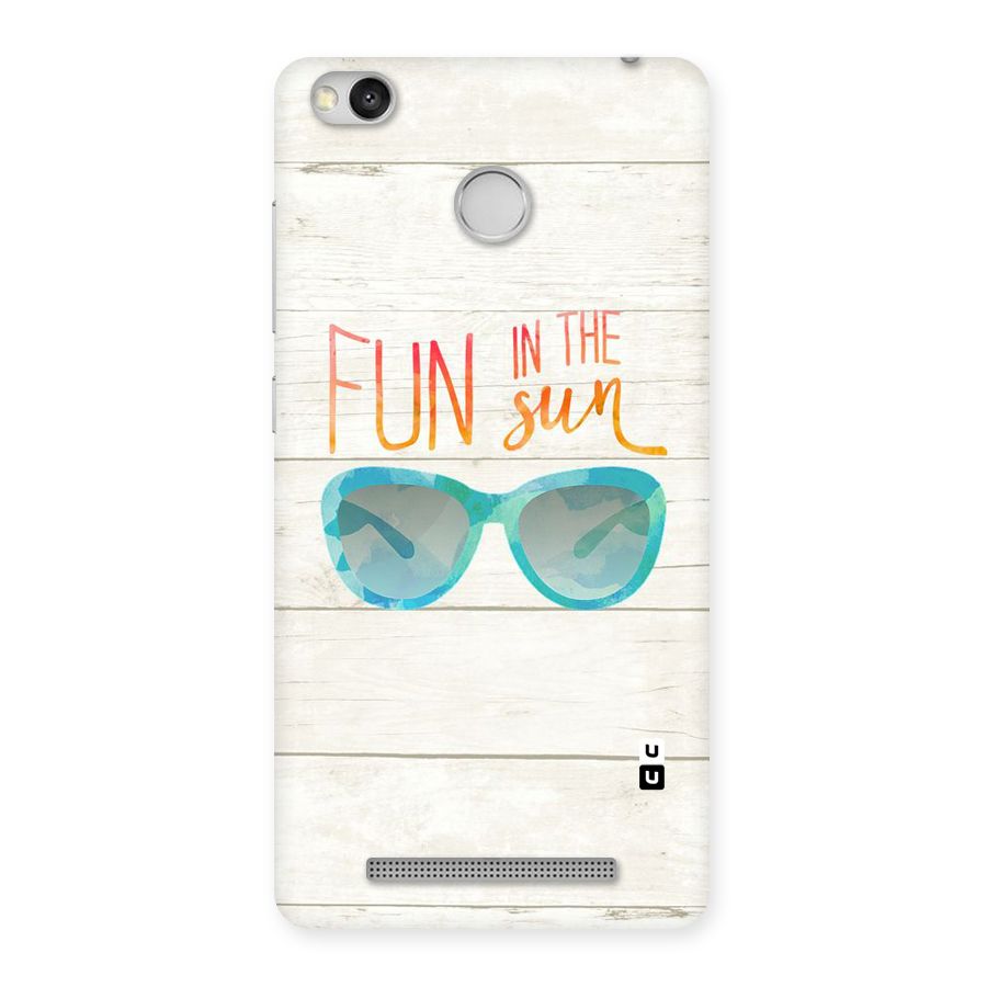 Sun Fun Back Case for Redmi 3S Prime