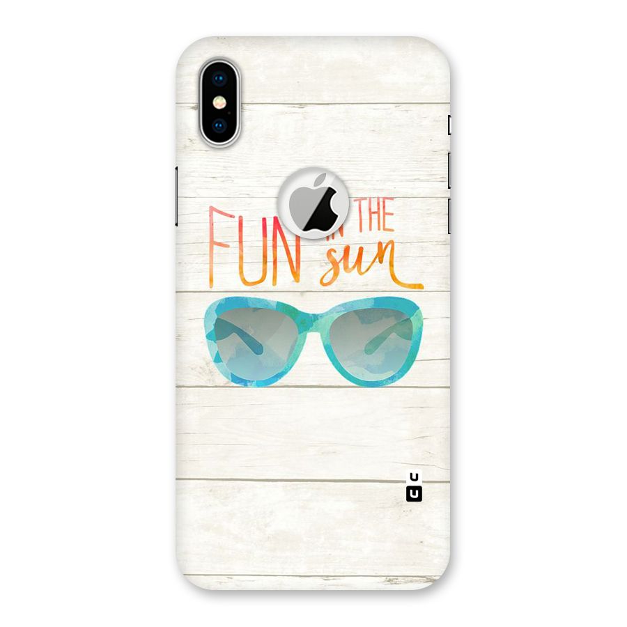 Sun Fun Back Case for iPhone X Logo Cut