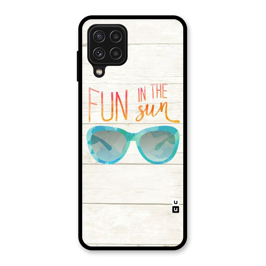 Sun Fun Glass Back Case for Galaxy A22 4G