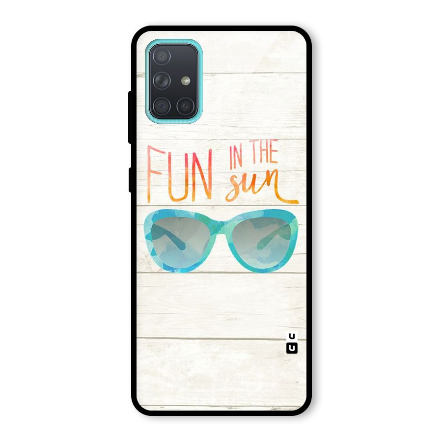 Sun Fun Glass Back Case for Galaxy A71