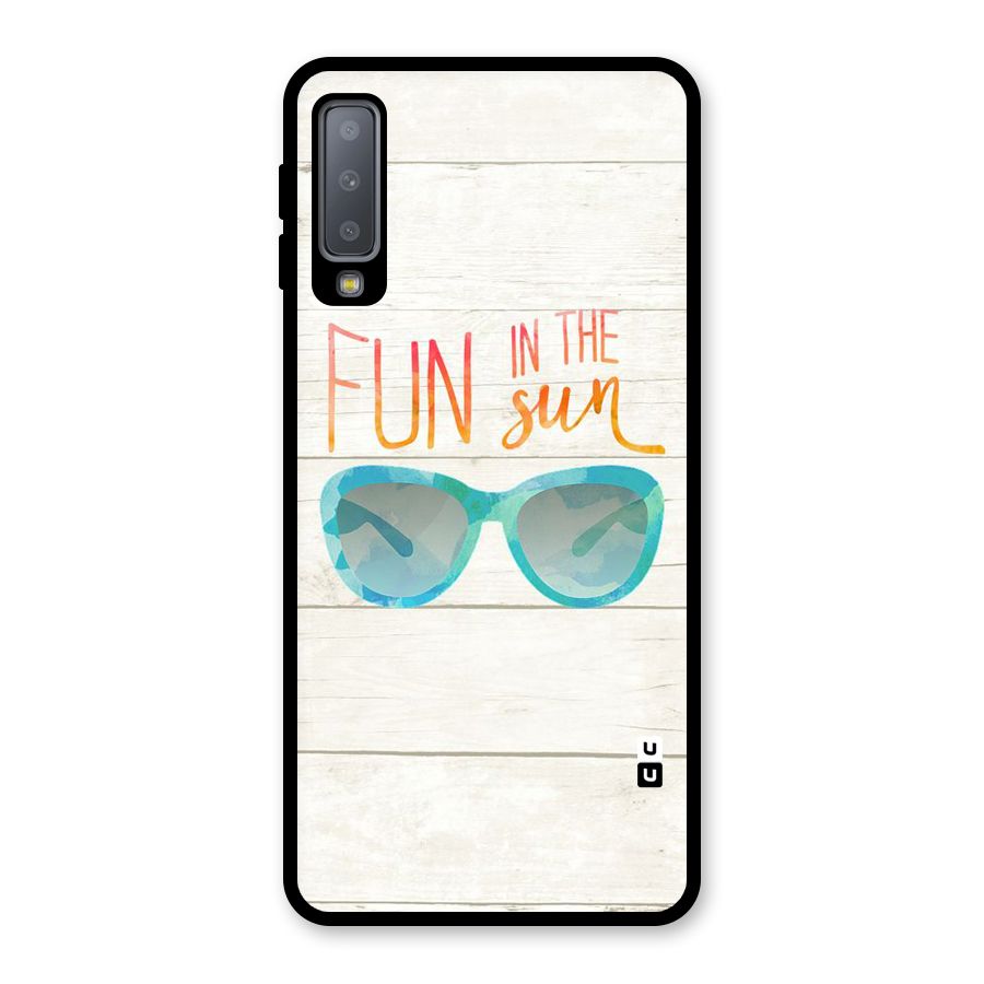 Sun Fun Glass Back Case for Galaxy A7 (2018)