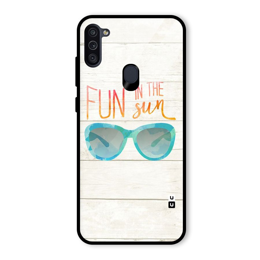 Sun Fun Glass Back Case for Galaxy M11