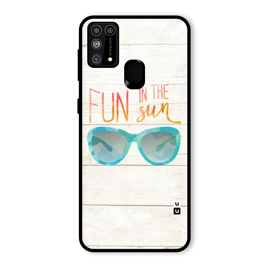 Sun Fun Glass Back Case for Galaxy M31