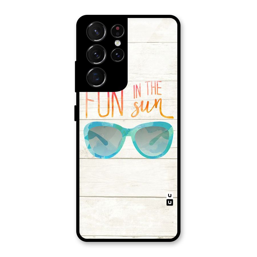 Sun Fun Glass Back Case for Galaxy S21 Ultra 5G