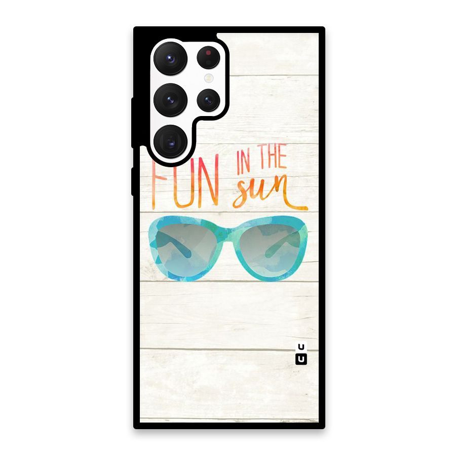 Sun Fun Glass Back Case for Galaxy S22 Ultra 5G