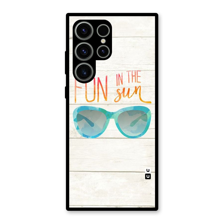 Sun Fun Glass Back Case for Galaxy S23 Ultra