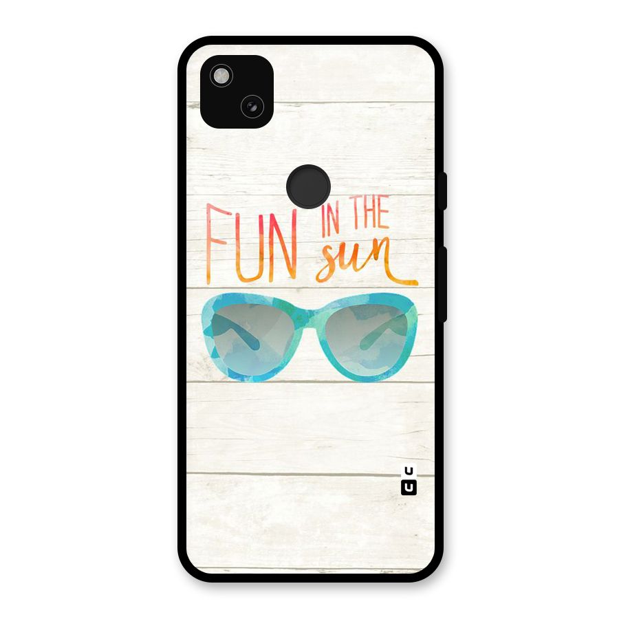 Sun Fun Glass Back Case for Google Pixel 4a