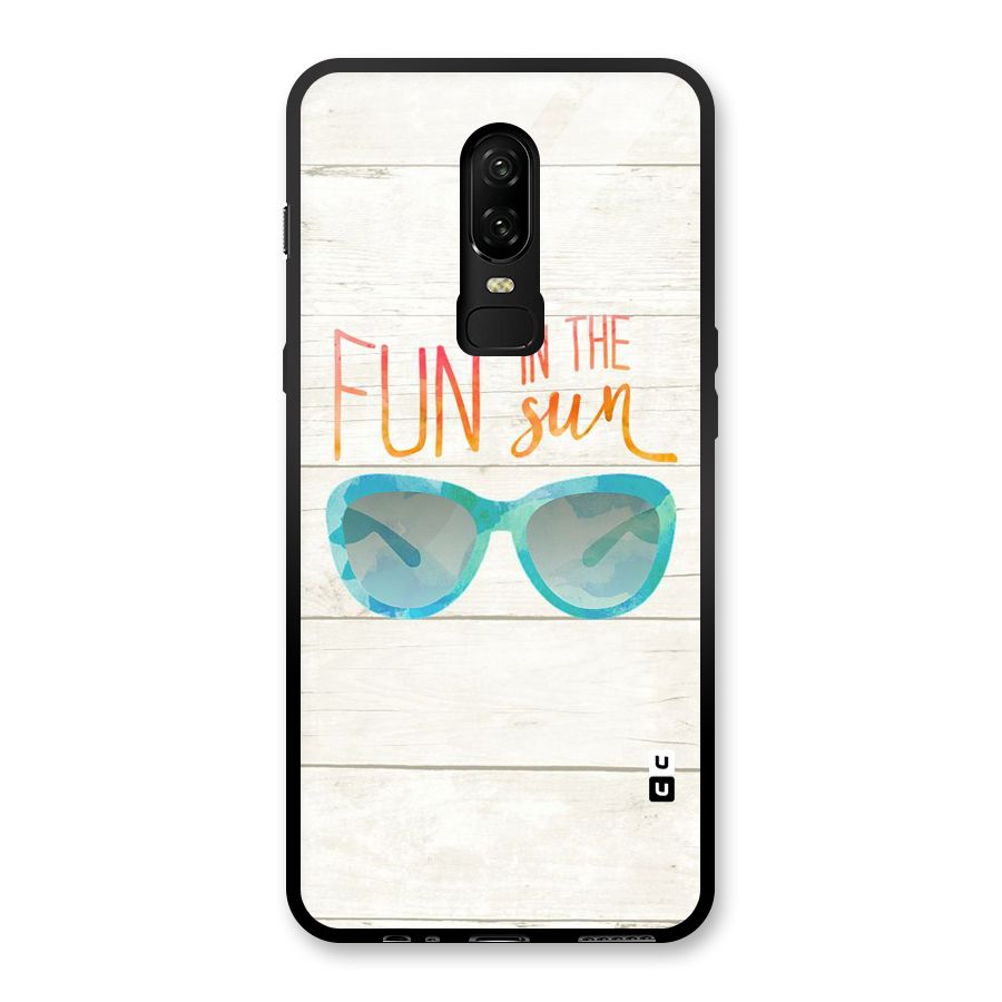 Sun Fun Glass Back Case for OnePlus 6