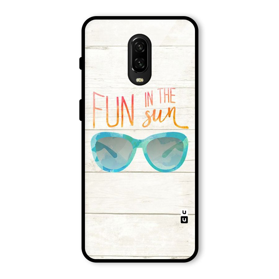 Sun Fun Glass Back Case for OnePlus 6T
