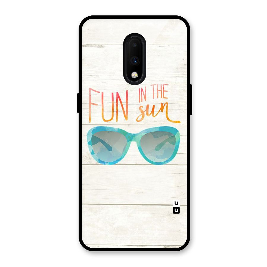 Sun Fun Glass Back Case for OnePlus 7
