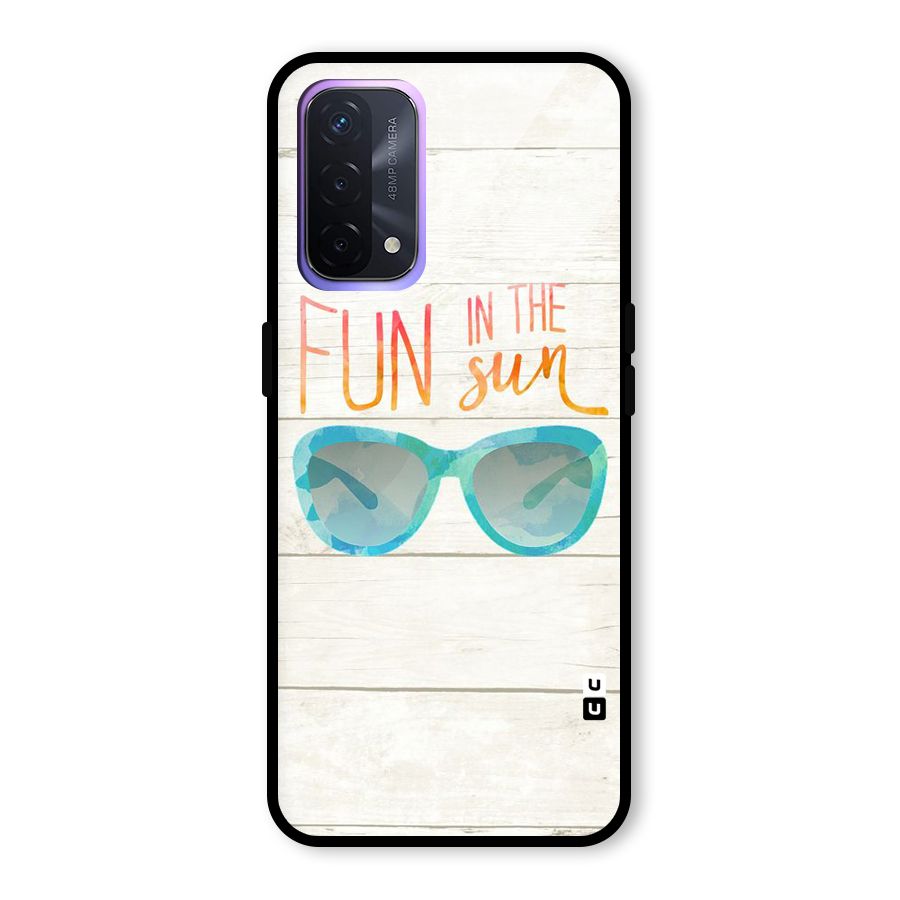 Sun Fun Glass Back Case for Oppo A74 5G