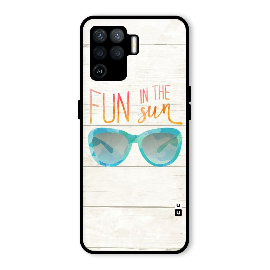 Sun Fun Glass Back Case for Oppo F19 Pro