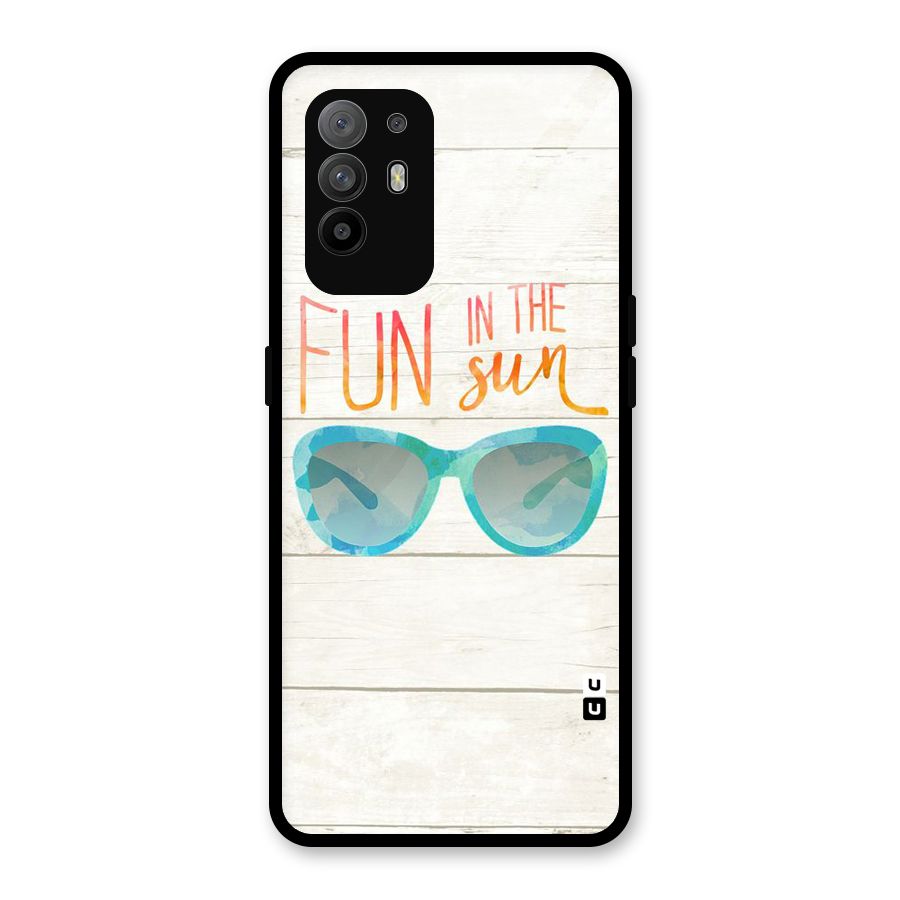 Sun Fun Glass Back Case for Oppo F19 Pro Plus 5G