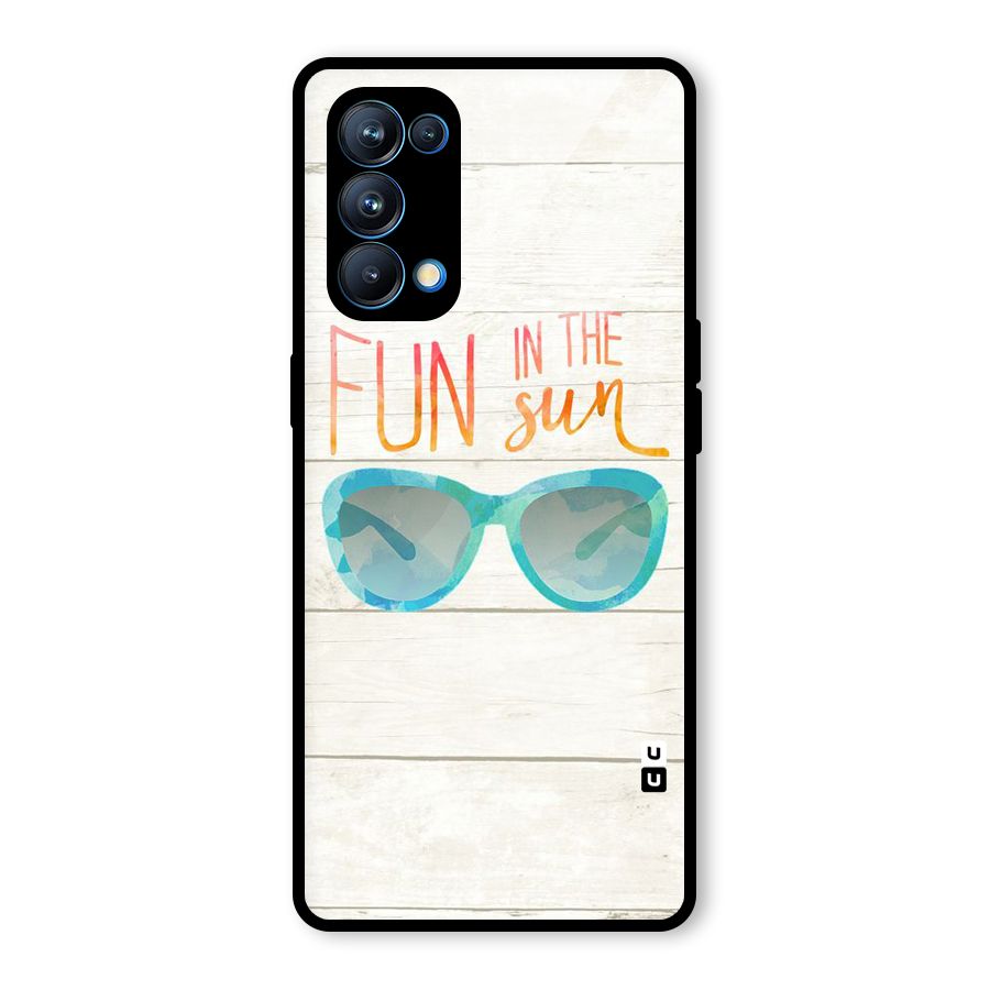 Sun Fun Glass Back Case for Oppo Reno5 Pro 5G