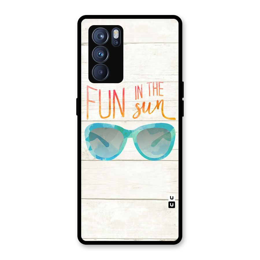 Sun Fun Glass Back Case for Oppo Reno6 Pro 5G