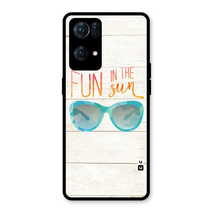 Sun Fun Glass Back Case for Oppo Reno7 Pro 5G