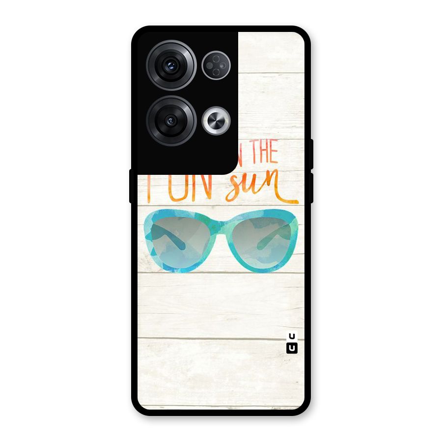 Sun Fun Glass Back Case for Oppo Reno8 Pro 5G