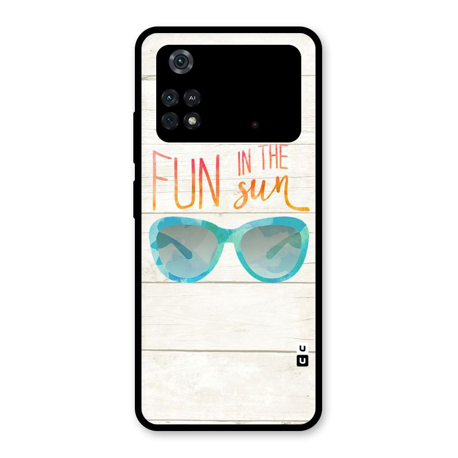 Sun Fun Glass Back Case for Poco M4 Pro 4G