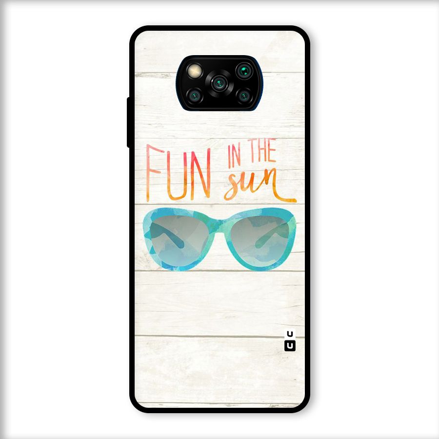 Sun Fun Glass Back Case for Poco X3