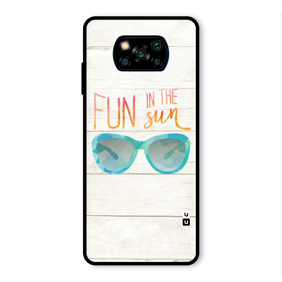 Sun Fun Glass Back Case for Poco X3 Pro