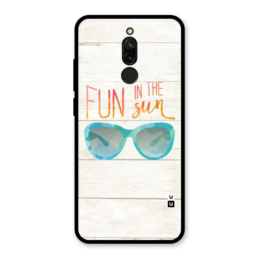 Sun Fun Glass Back Case for Redmi 8
