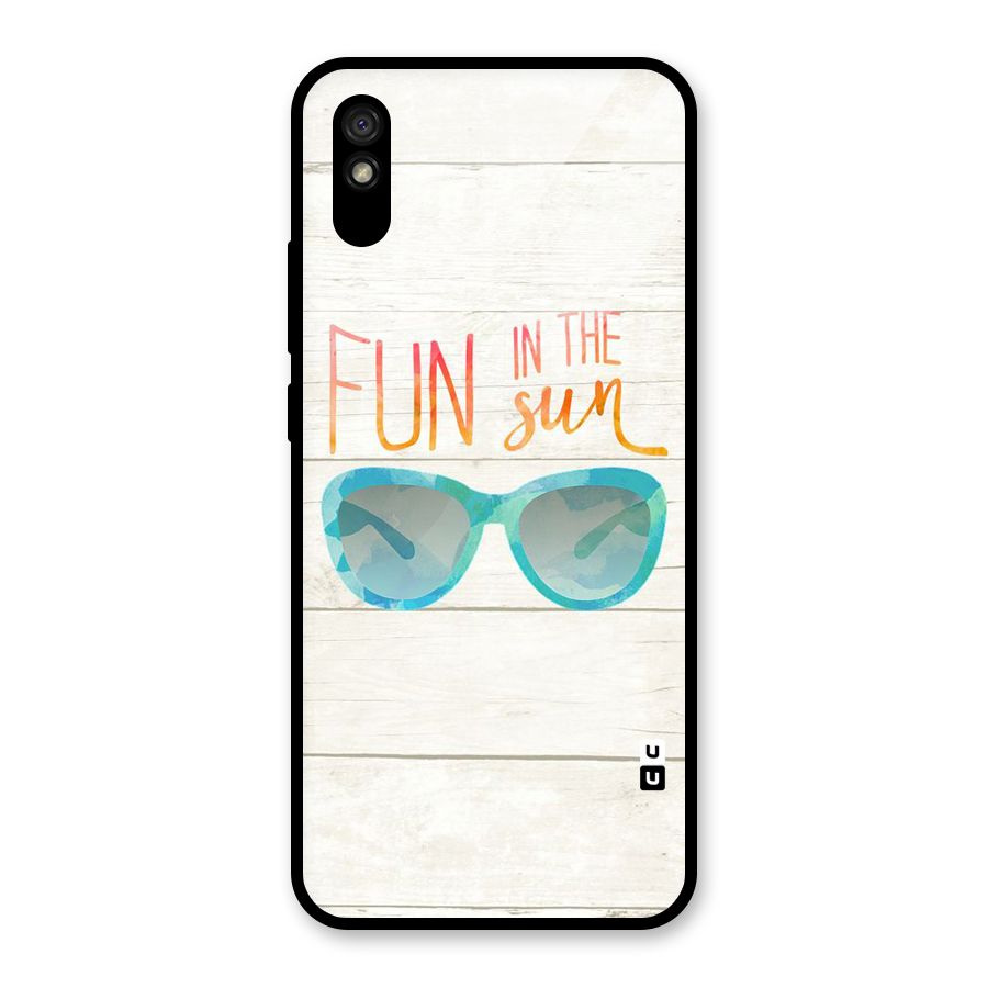 Sun Fun Glass Back Case for Redmi 9A