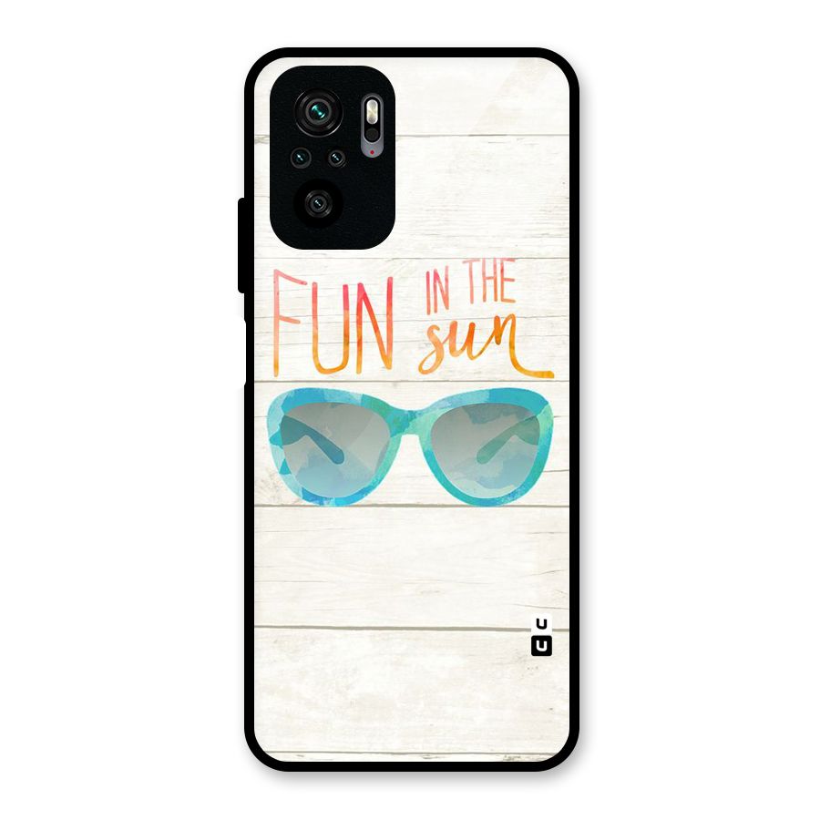 Sun Fun Glass Back Case for Redmi Note 10S