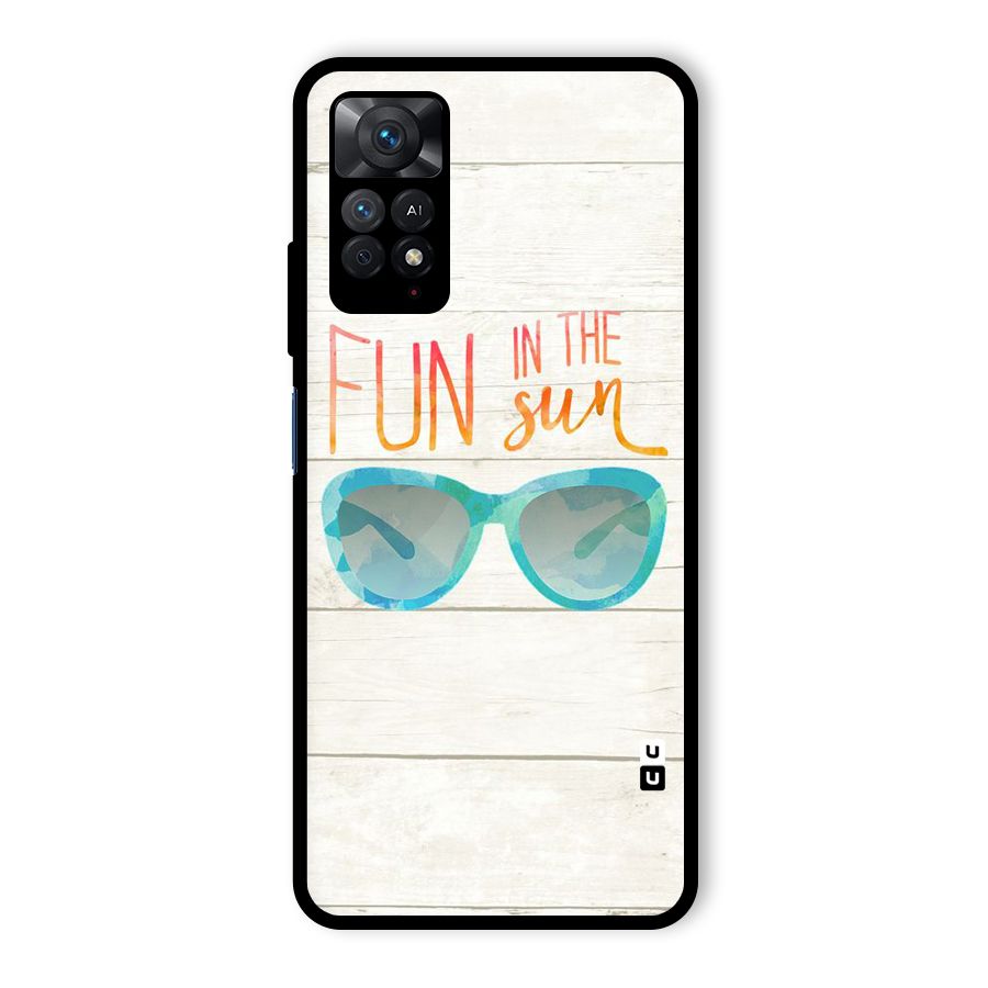 Sun Fun Glass Back Case for Redmi Note 11 Pro